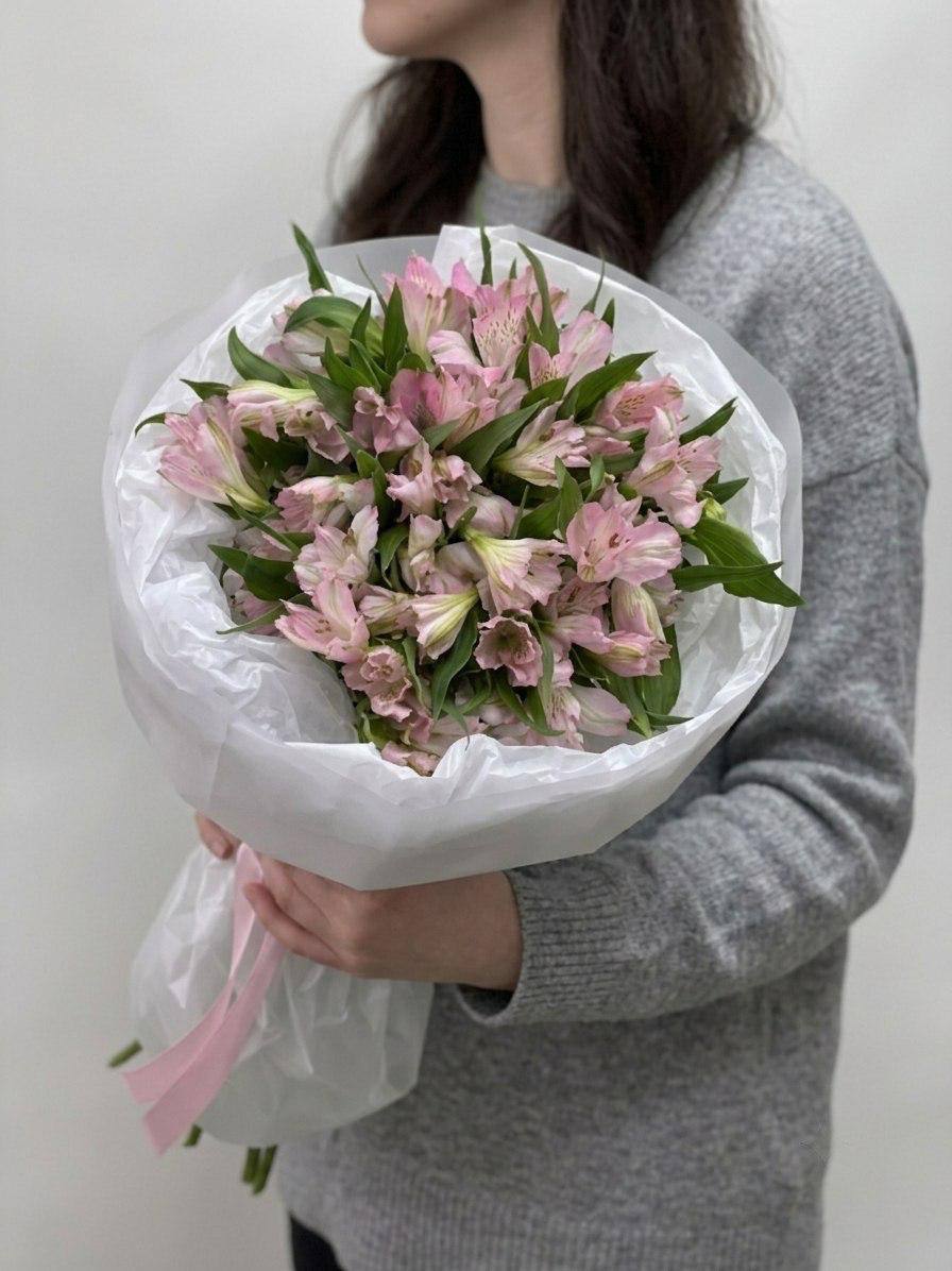 Моно-букет из альстромерий